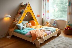 Children Bedroom Decor Ideas, Cute and Unique Design, ai generated photo