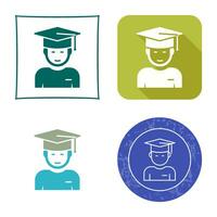 Graduate Student Vector Icon