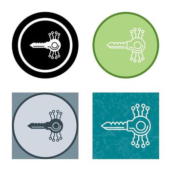 icono de vector de código clave