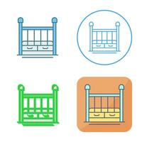 Baby Crib Vector Icon