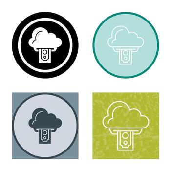 icono de vector de computación en la nube