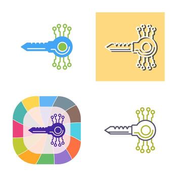 icono de vector de código clave
