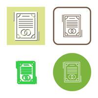 Wedding Contract Vector Icon