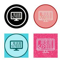 icono de vector de codificación