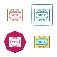 Vote Sticker Vector Icon