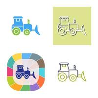 Industrial Tractor Vector Icon