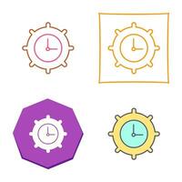 icono de vector de configuración de tiempo