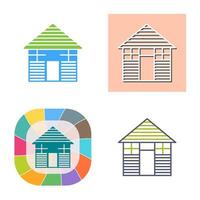 Wood Cabin Vector Icon