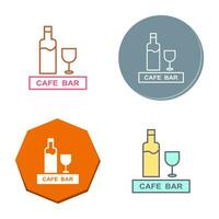 Unique Drinks Cafe Vector Icon