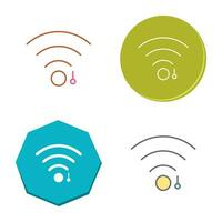 icono de vector de signo wifi único