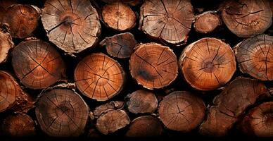 panorámico fondo, madera leña textura - ai generado imagen foto