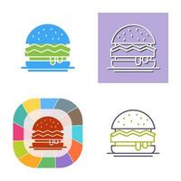 icono de vector de hamburguesa