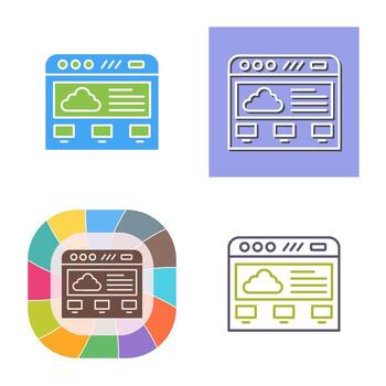 icono de vector de computación en la nube