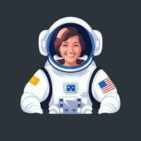 AI generated Astronaut Clip Art Icon Sticker Decoration Simple Background photo