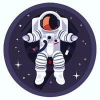 AI generated Astronaut Clip Art Icon Sticker Decoration Simple Background photo