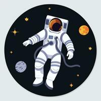 AI generated Astronaut Clip Art Icon Sticker Decoration Simple Background photo