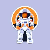 AI generated Astronaut Clip Art Icon Sticker Decoration Simple Background photo