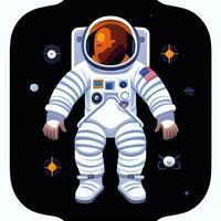 AI generated Astronaut Clip Art Icon Sticker Decoration Simple Background photo