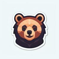 AI generated Bear Clip Art Icon Sticker Decoration Simple Background photo