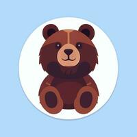 AI generated Bear Clip Art Icon Sticker Decoration Simple Background photo