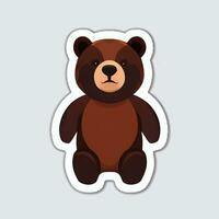 AI generated Bear Clip Art Icon Sticker Decoration Simple Background photo