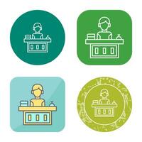 Office Reception Vector Icon