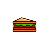 Sandwich icon with Simple colorfull style Vector Illustration