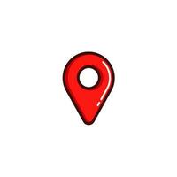 ubicación mapa alfiler GPS puntero icono vector ilustración