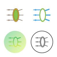 icono de vector de refracción