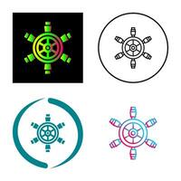 Ship Wheel Vector Icon