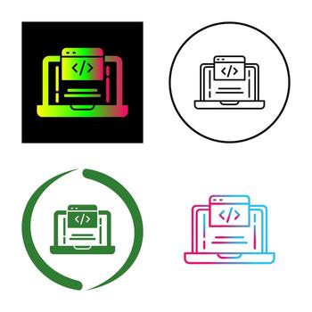 icono de vector de codificación