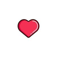 Multiple valueHeart and Love icon with Simple colorfull style Vector Illustrations