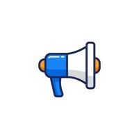 Megaphone icon with Simple colorfull style Vector Illustration