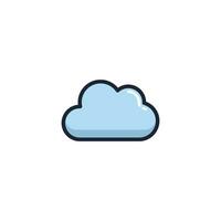 Cloud  icon with Simple colorfull style Vector Illustration