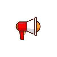 Megaphone icon with Simple colorfull style Vector Illustration