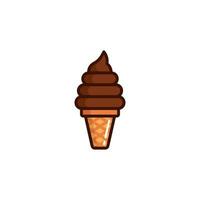 Ice cream  icon with Simple colorfull style Vector Illustration