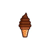 Ice cream  icon with Simple colorfull style Vector Illustration