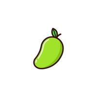 Mango fruit icon with Simple colorfull style Vector Illustration