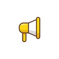 Megaphone icon with Simple colorfull style Vector Illustration