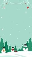 Cute Simple Flat Minimalism Christmas And New Year Greeting Illustration Looping Animation Blank Vertical Video Background