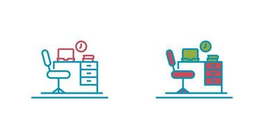 Office Desk Vector Icon