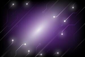Vector digital circuit board with the light on vintage purple background for technology background