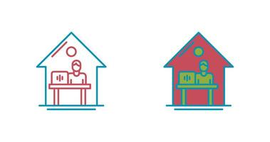 Work At Home Vector Icon