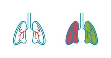 icono de vector de pulmones