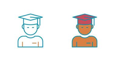 icono de vector de estudiante graduado