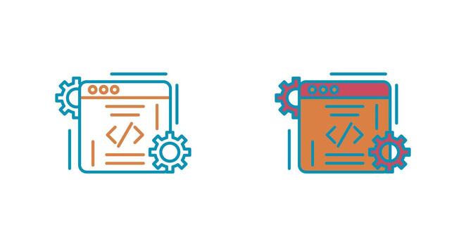 icono de vector de codificación