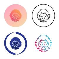 Orangutan Vector Icon