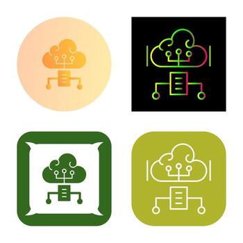 icono de vector de computación en la nube