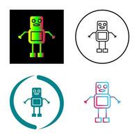 icono de vector de robot único