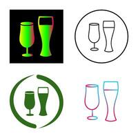 Unique Beer Glasses Vector Icon